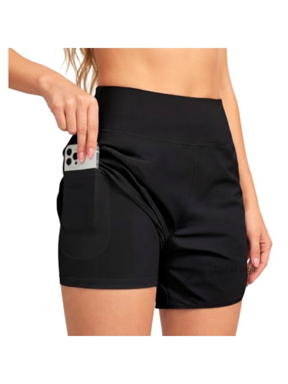 Women's High Waisted Swim Shorts with Liner UPF 50 Plus